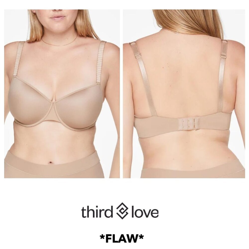 *THIRDLOVE 24/7 Classic T-Shirt Bra Taupe *FLAWED* O-35